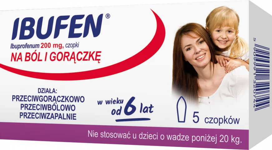 Ibufen 200 mg, 5 czopków