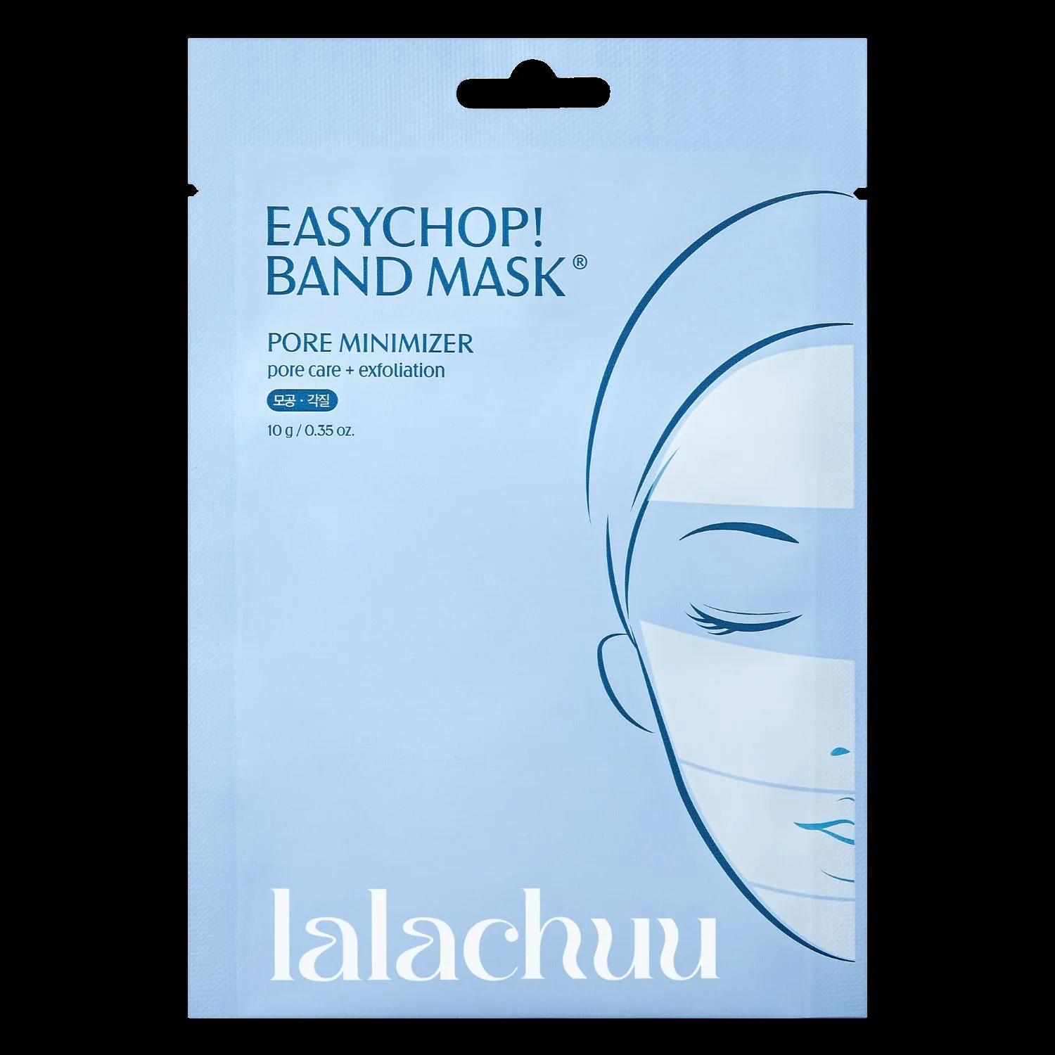 lalachuu EasyChop Band Mask maski z bandażem Pore Minimizer, 4 sztuki