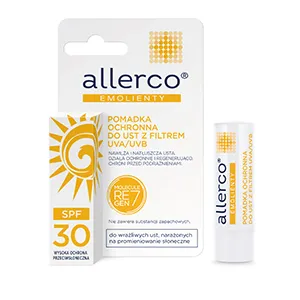 allerco EMOLIENTY pomadka ochronna z filtrem UVA/UVB SPF 30, 4,9 g