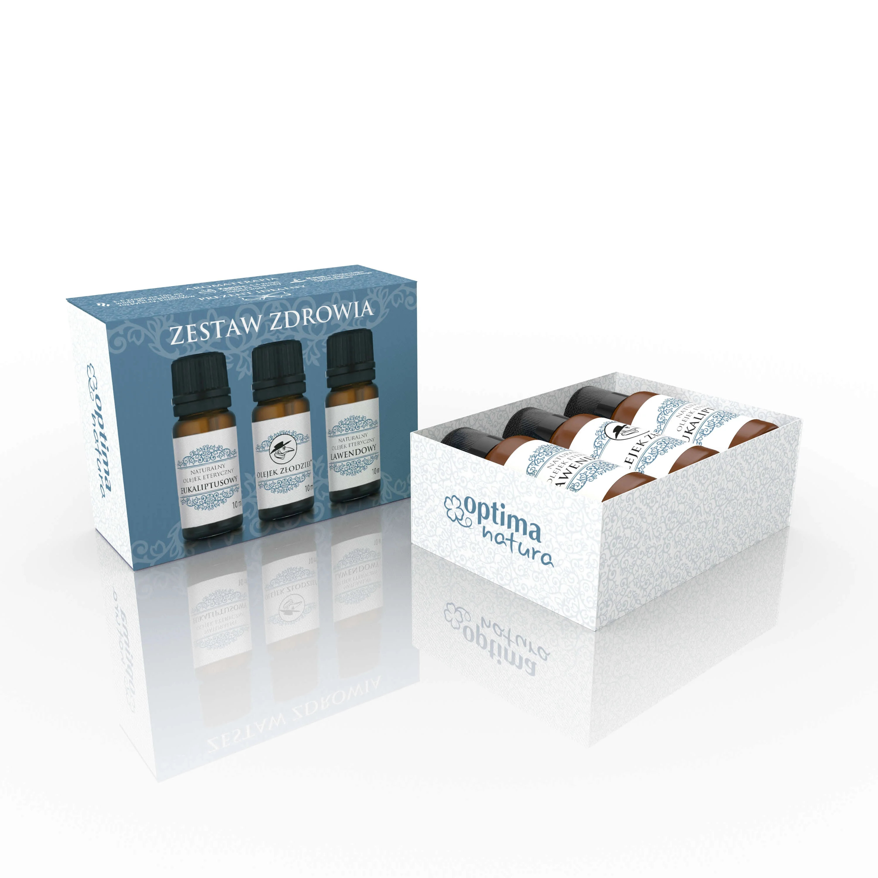 Optima Natura Aromaterapia Zestaw zdrowia olejki eteryczne, 3 x 10 ml