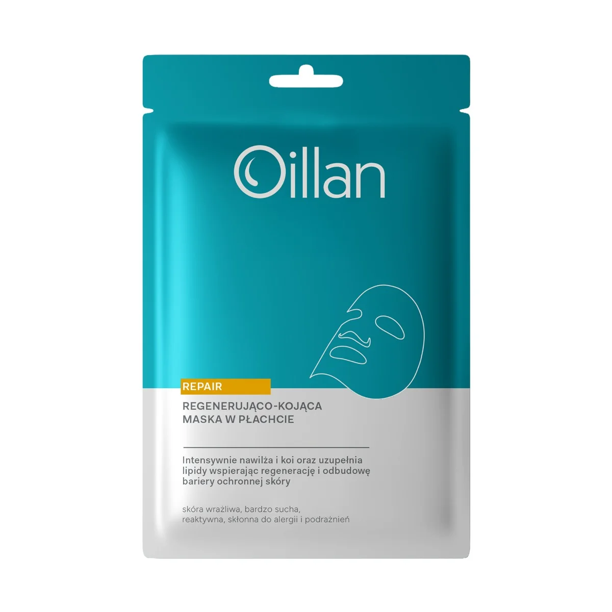 Oillan Repair regenerująco-kojąca maska w płachcie, 1 sztuka
