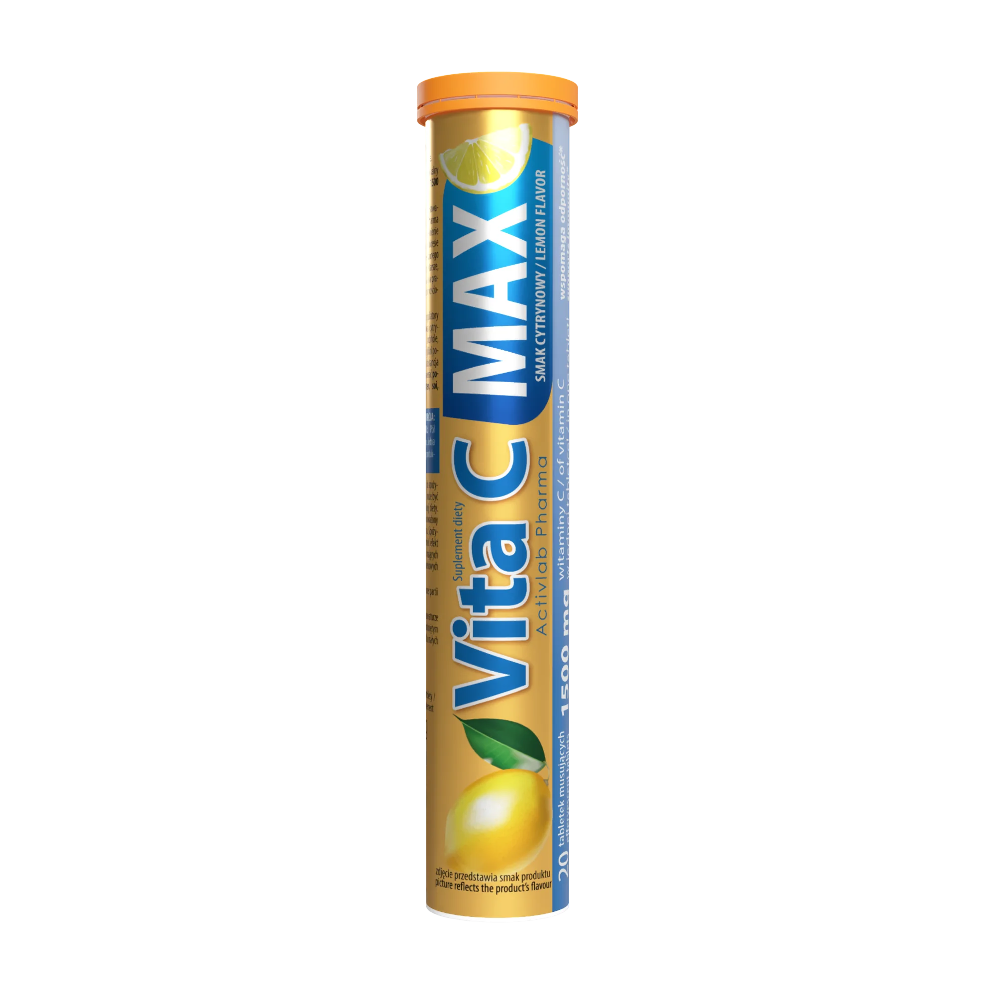 Activlab Pharma Vita C MAX smak cytrynowy, 20 tabletek musujących