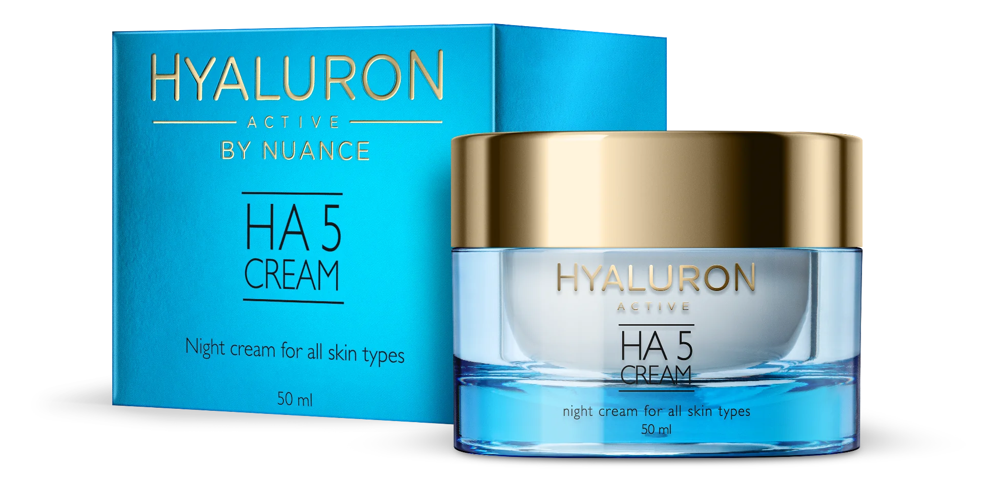 Nuance Hyaluron Active HA 5, krem na noc do wszystkich rodzajów cery, 50 ml
