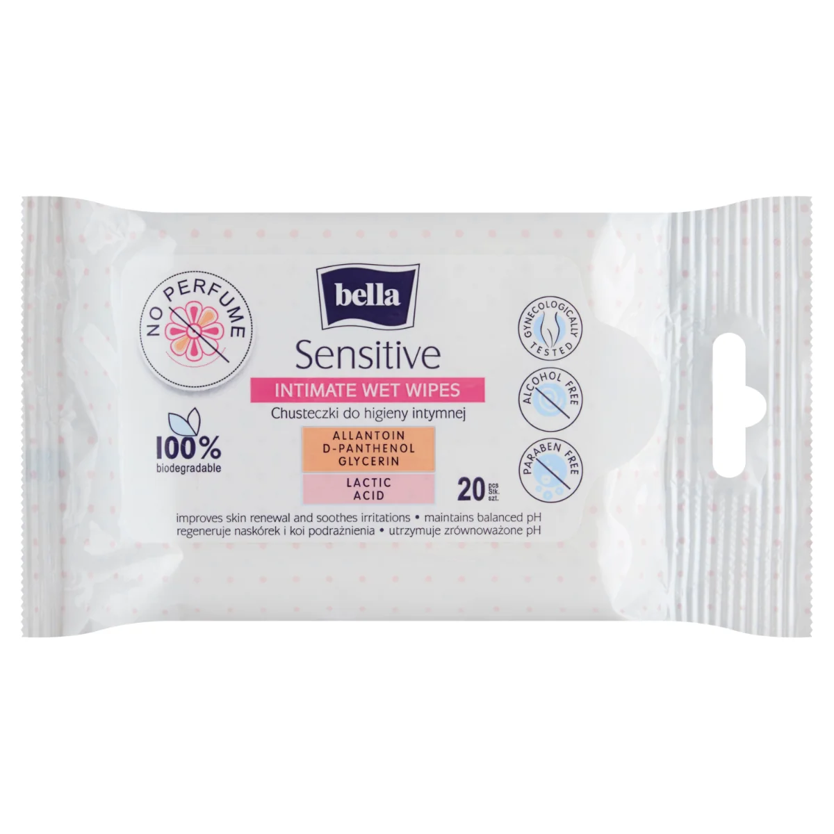 Bella Sensitive chusteczki do higieny intymnej, 20 szt.