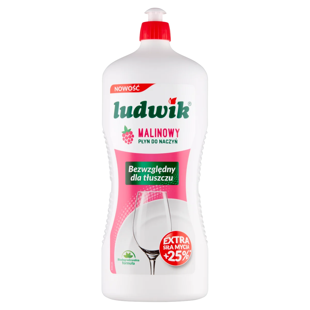 Ludwik płyn do naczyń malinowy, 1350 g
