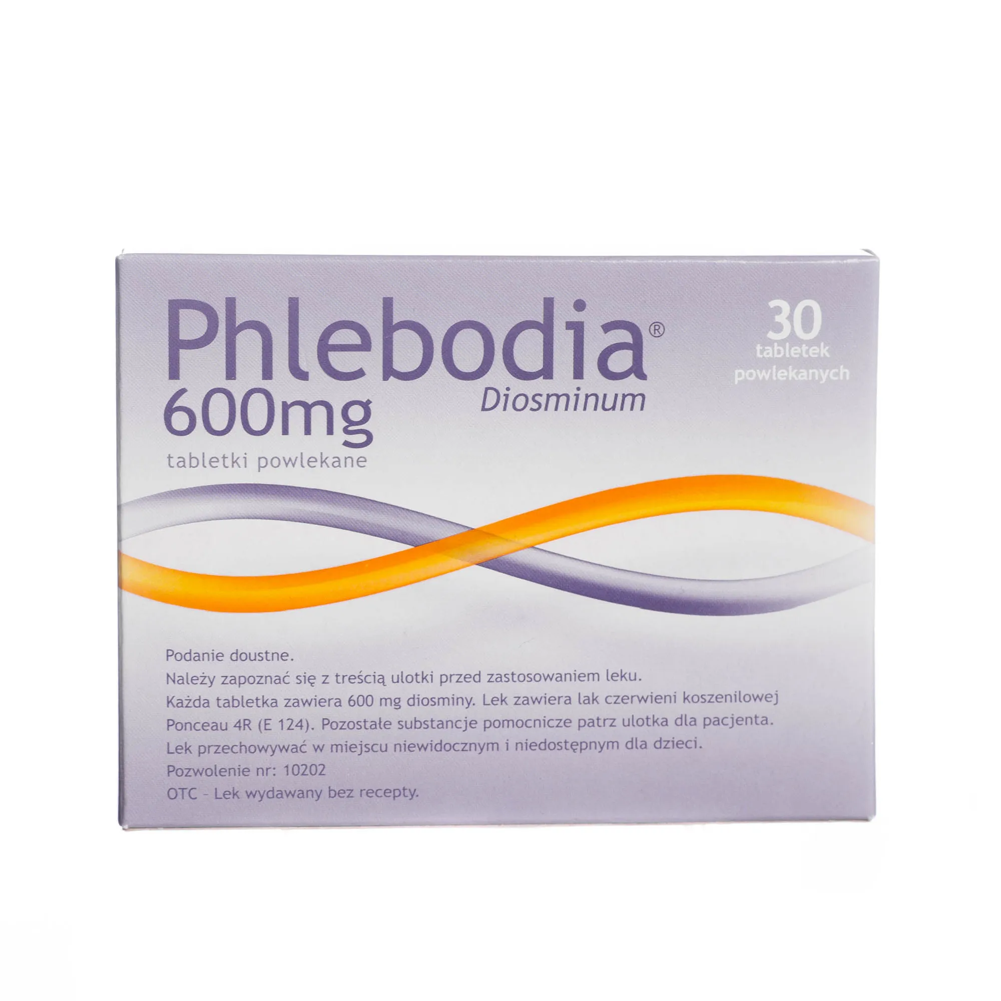 Phlebodia Diosminum, 600mg, 30 tabletek powlekanych 