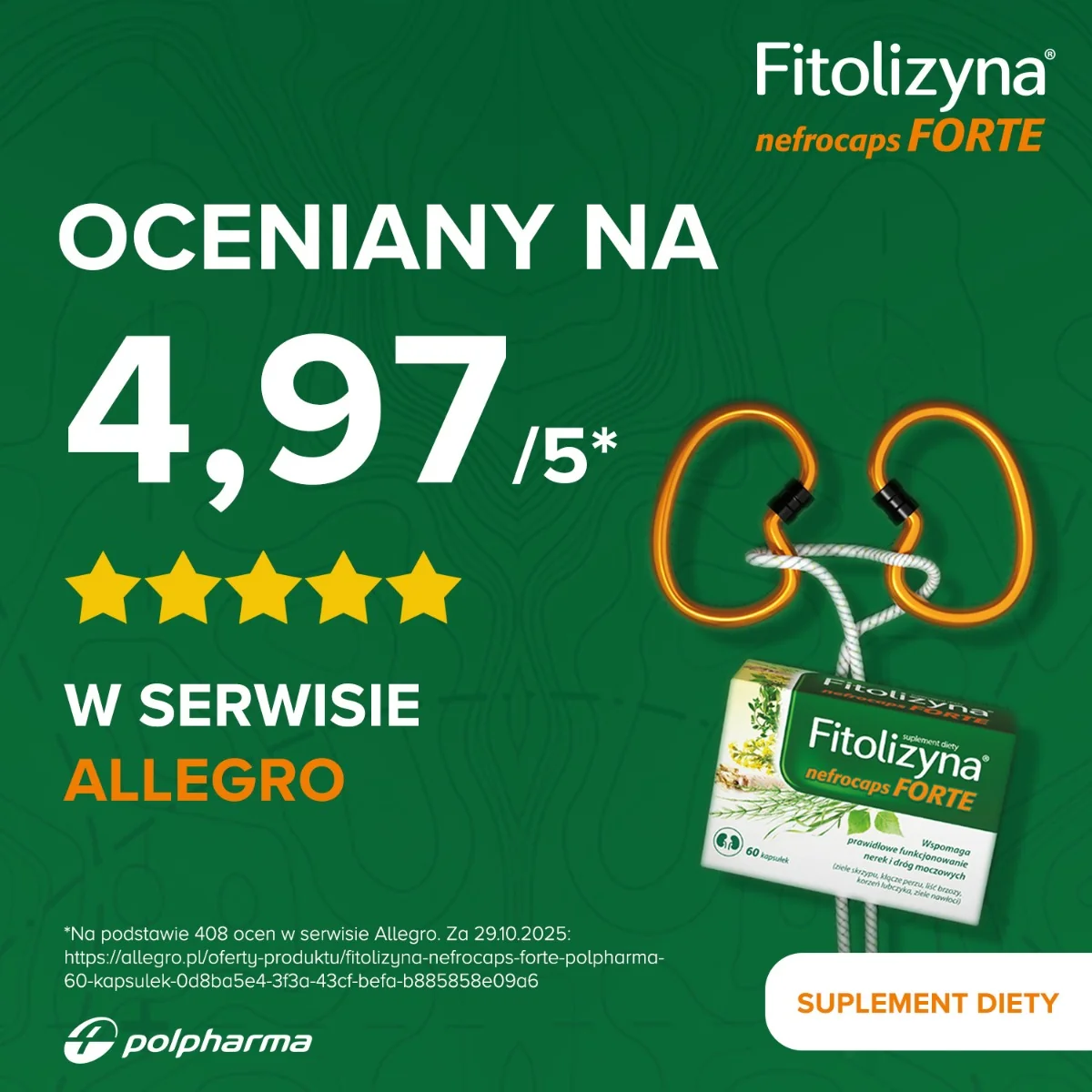 Fitolizyna Nefrocaps Forte 60 kapsułek