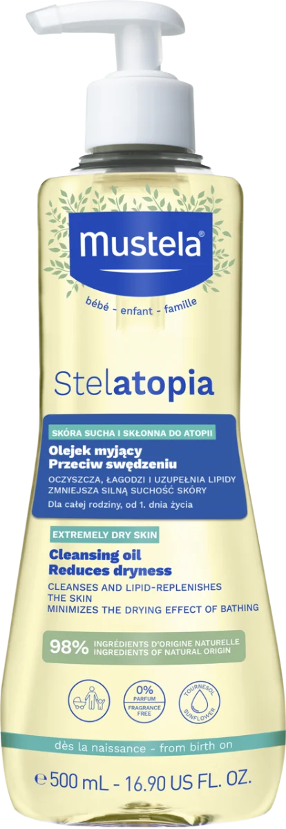 Mustela Stelatopia olejek myjący, 500 ml