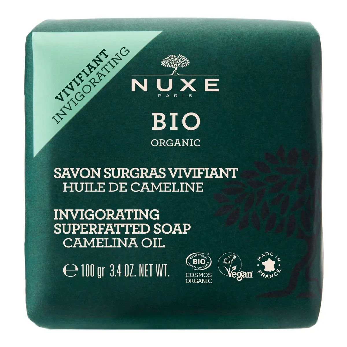 Nuxe Bio, orzeźwiające ultra-odżywcze mydło do twarzy i ciała, 100 g 