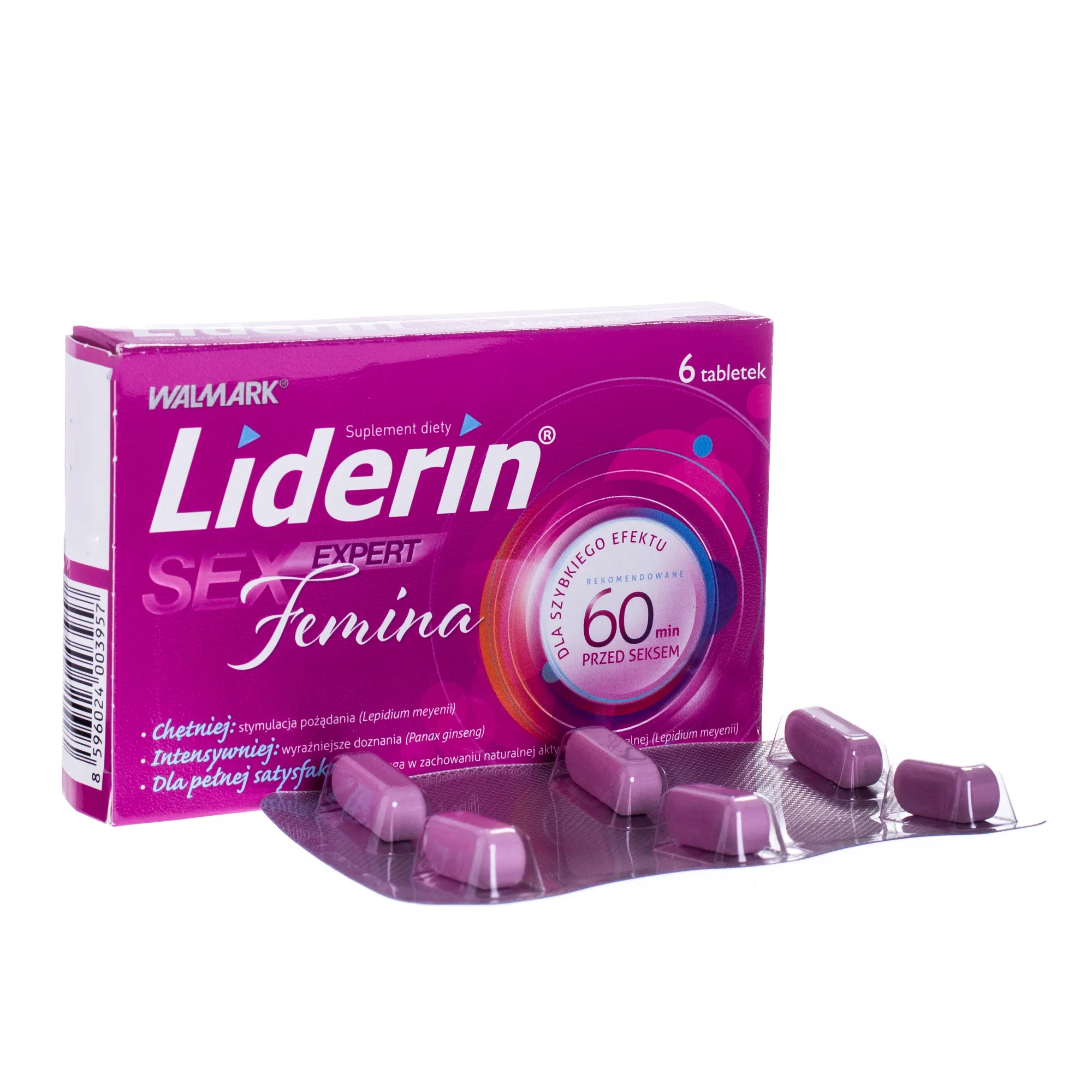 Liderin Sex Expert Femina, suplement diety, 6 tabletek