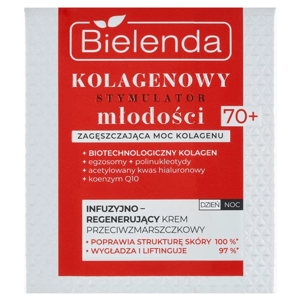 Bielenda Kolagenowy Stymulator Młodości infuzyjno-regenerujący krem przeciwzmarszczkowy 70+, 50 ml