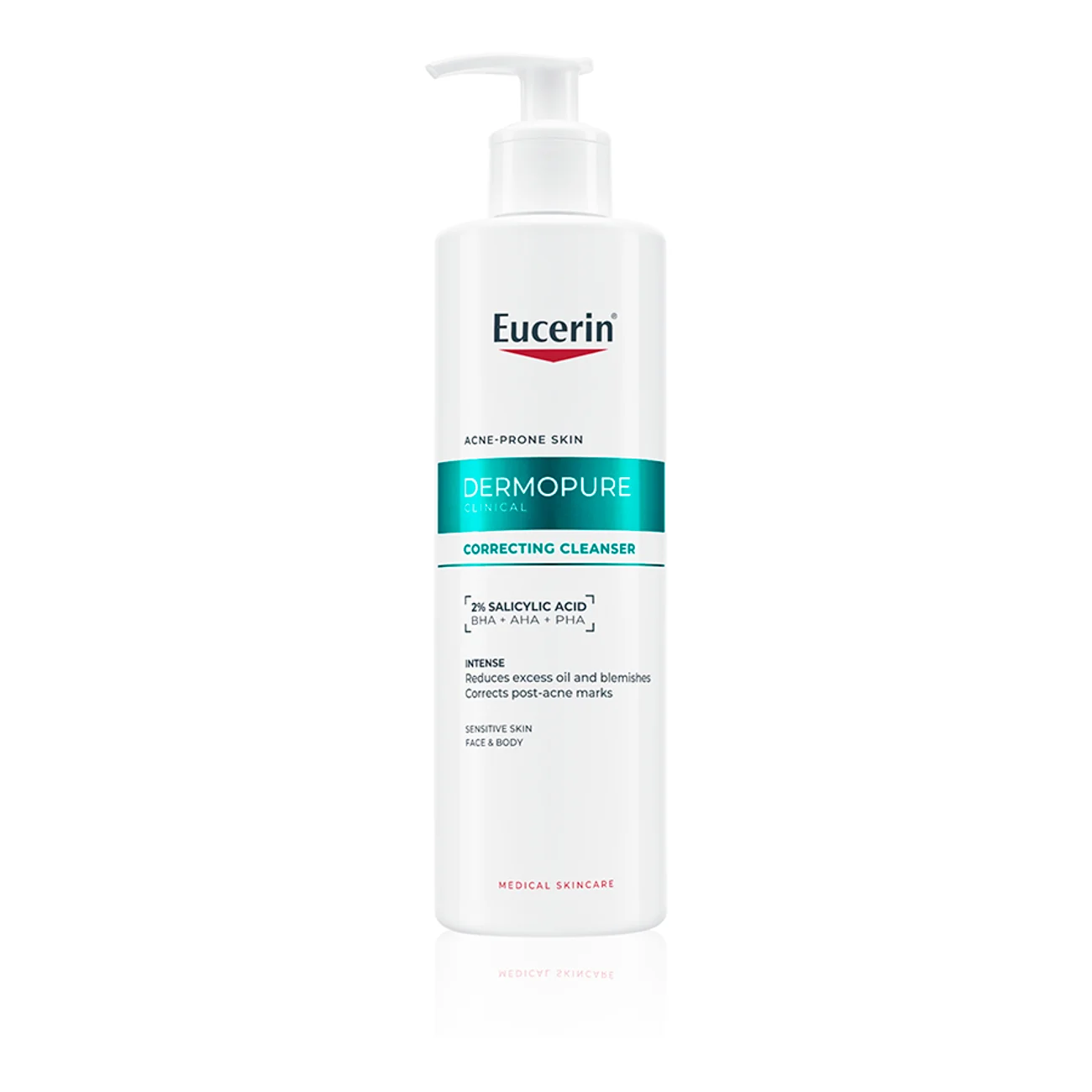 Eucerin DermoPure Clinical żel redukujący niedoskonałości do twarzy i ciała, 400 ml
