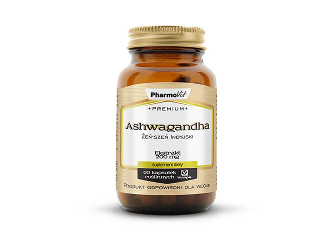 Ashwagandha Premium Pharmovit, suplement diety, 60 kapsułek