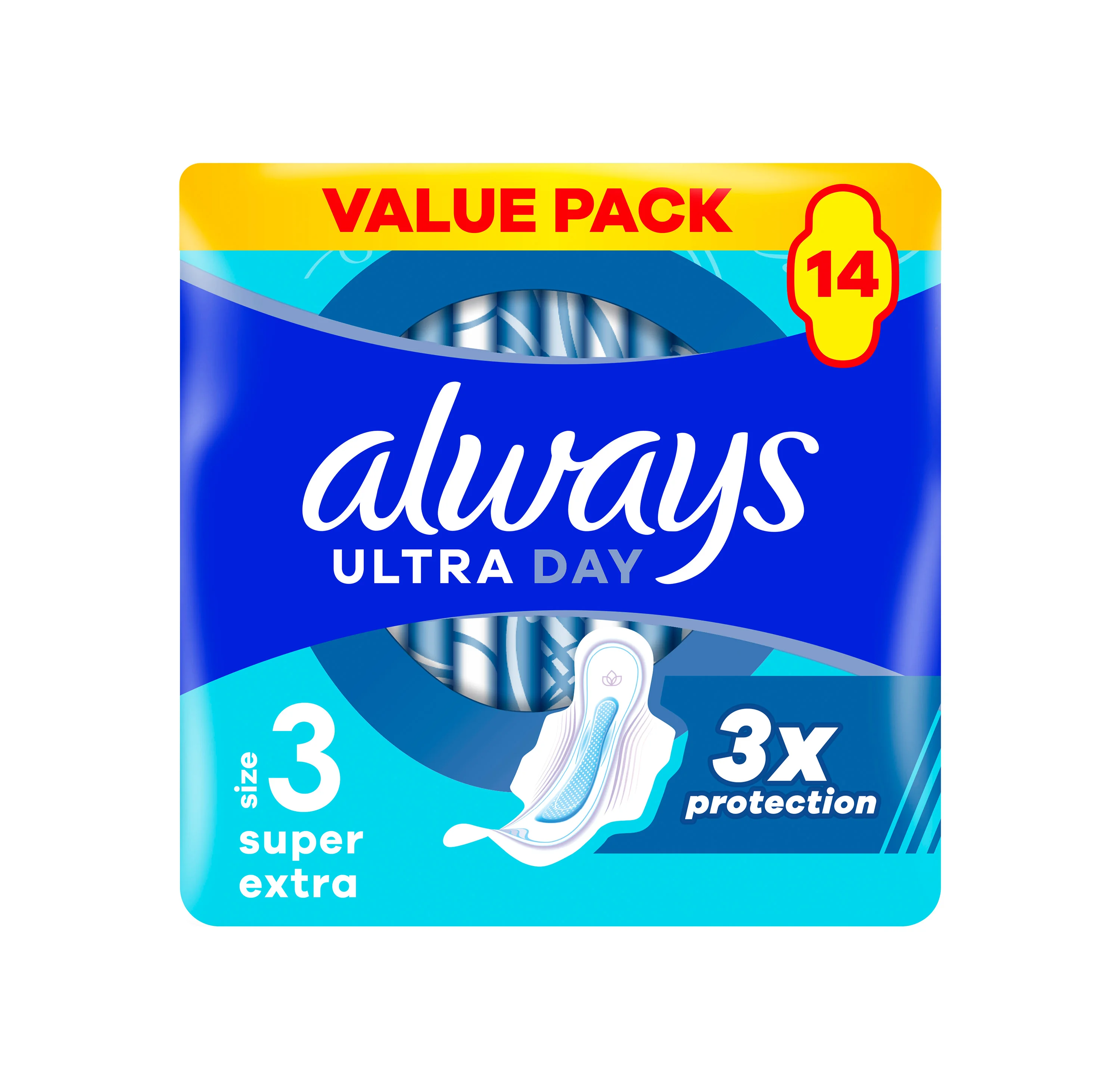 Always Ultra Night Super podpaski ze skrzydełkami rozmiar 3, 14 sztuk