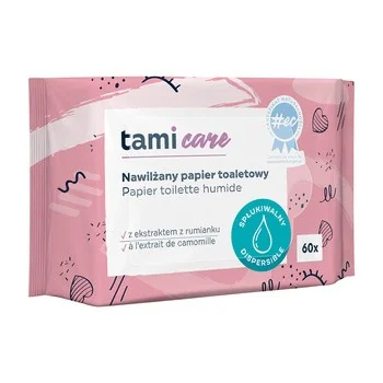 Tami Care papier toaletowy nawilżany, 60 szt.. Data ważności: 31.10.2026
