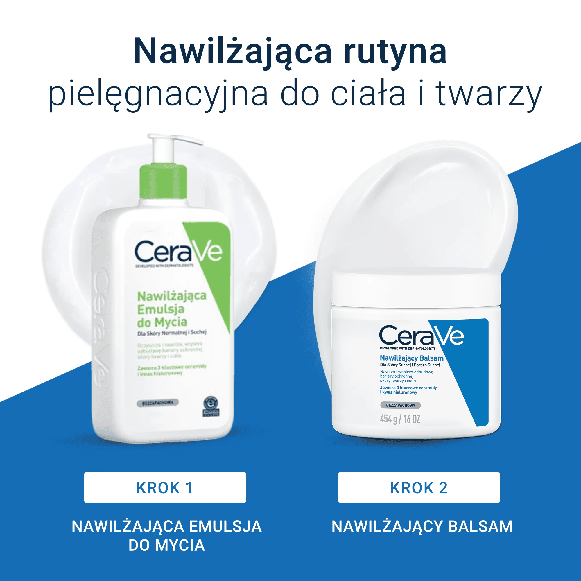 CeraVe balsam nawilżający do twarzy i ciała z ceramidami, 454 g