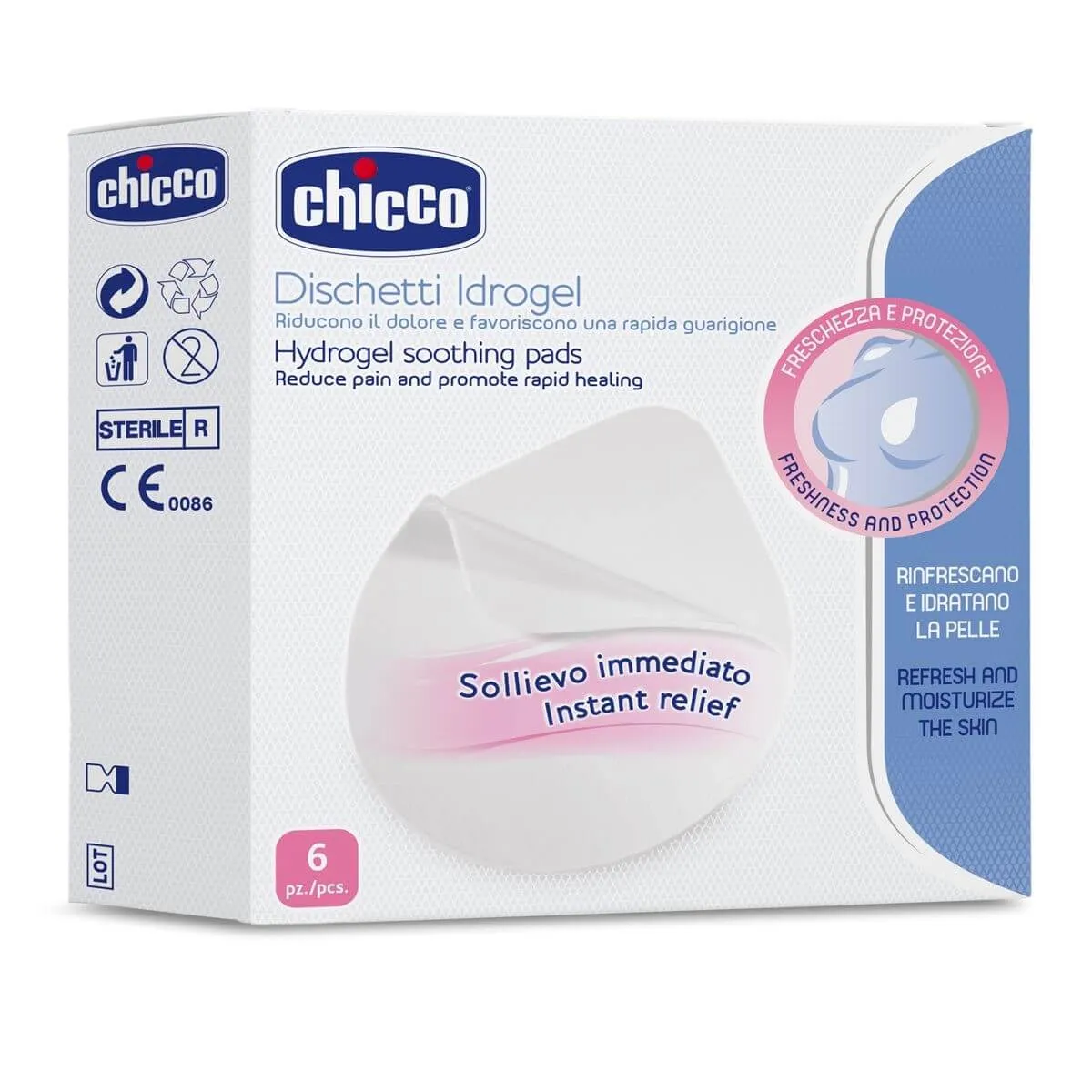 Chicco Pharmagel, plastry do ochrony piersi, 6 sztuk