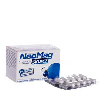 NeoMag skurcz - suplement diety bogaty w magnez, witaminę B6 i Potas, 50 tabletek. 