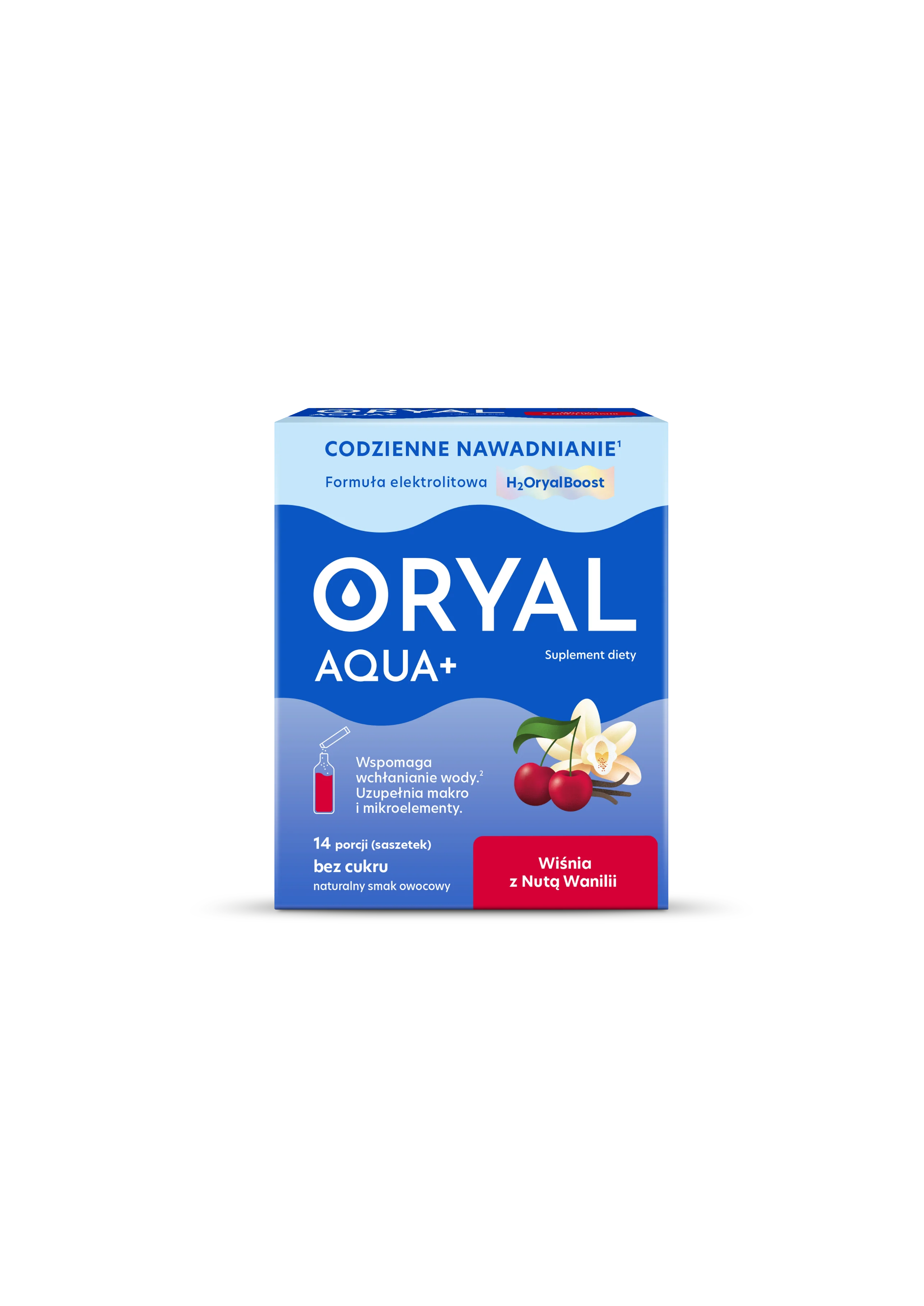 Oryal Aqua+ Wiśnia z nutą wanilii 14 saszetek