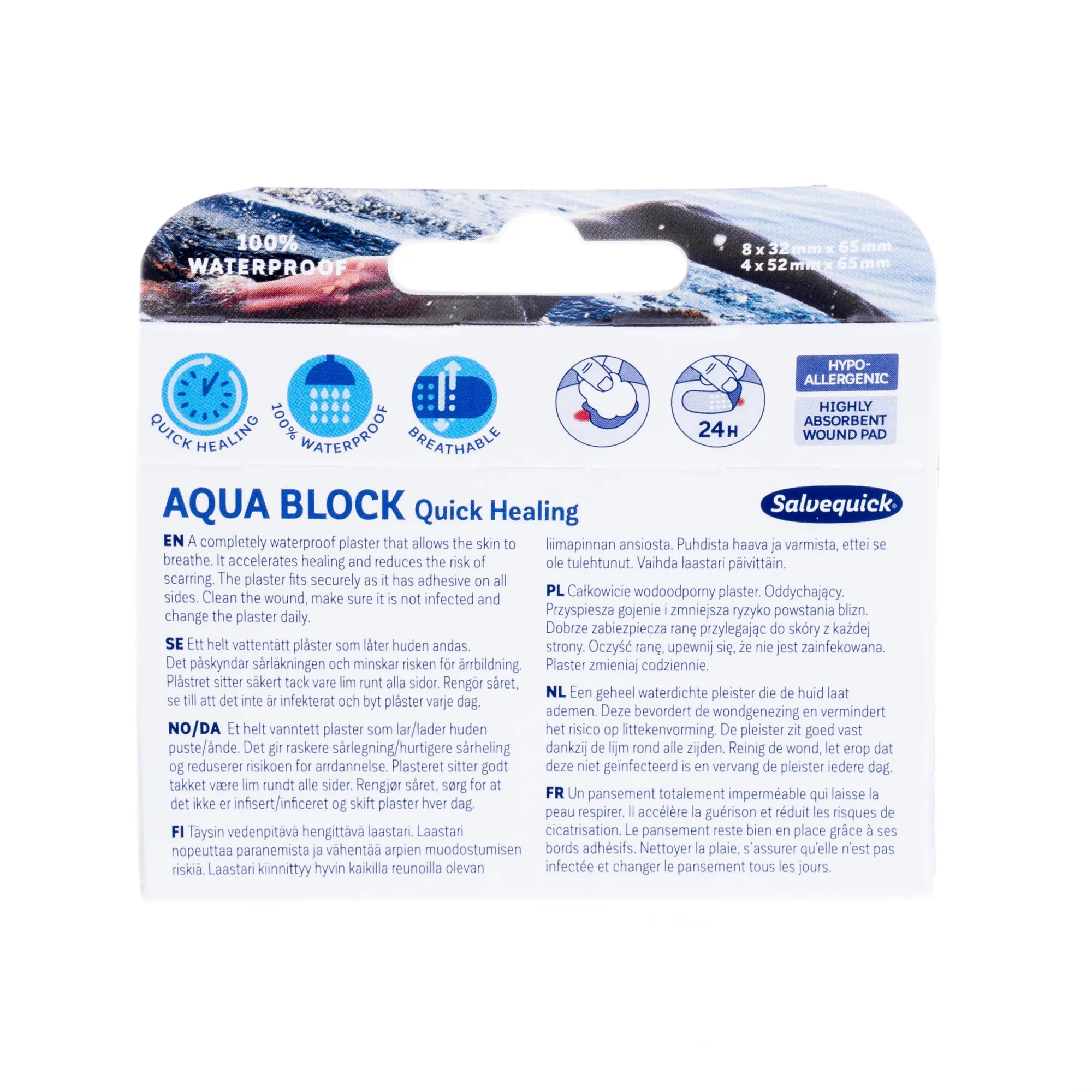 Salvequick AquaBlock, wodoodporne, 12 sztuk 