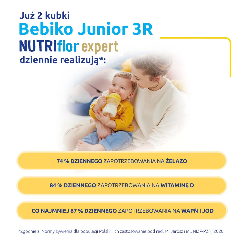 Bebiko Junior 3R Odżywcza formuła na bazie mleka dla dzieci powyżej 1. roku życia, 600 g 