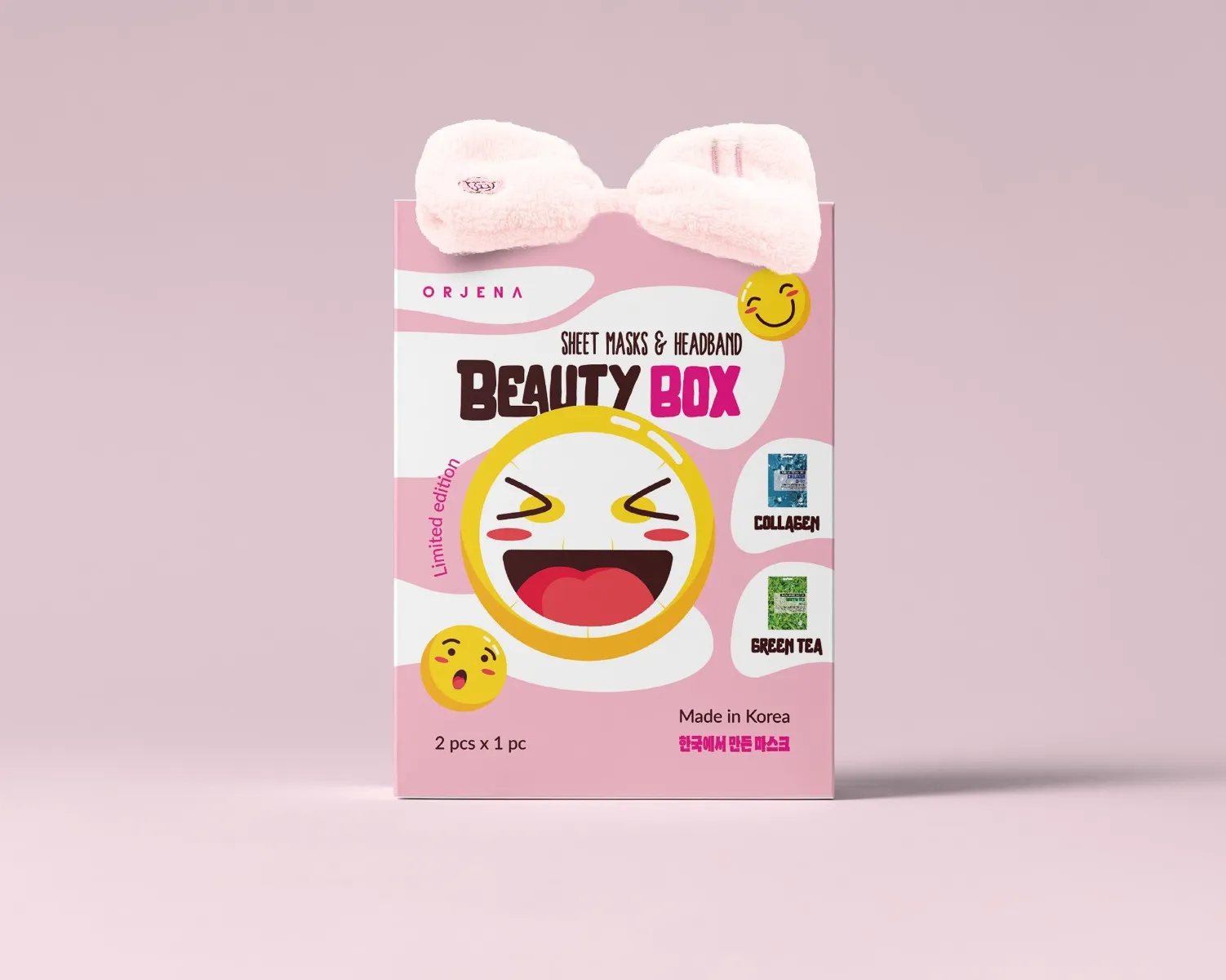 Orjena Beauty Box zestaw maseczek w płachcie z opaską kosmetyczną, 1 szt.