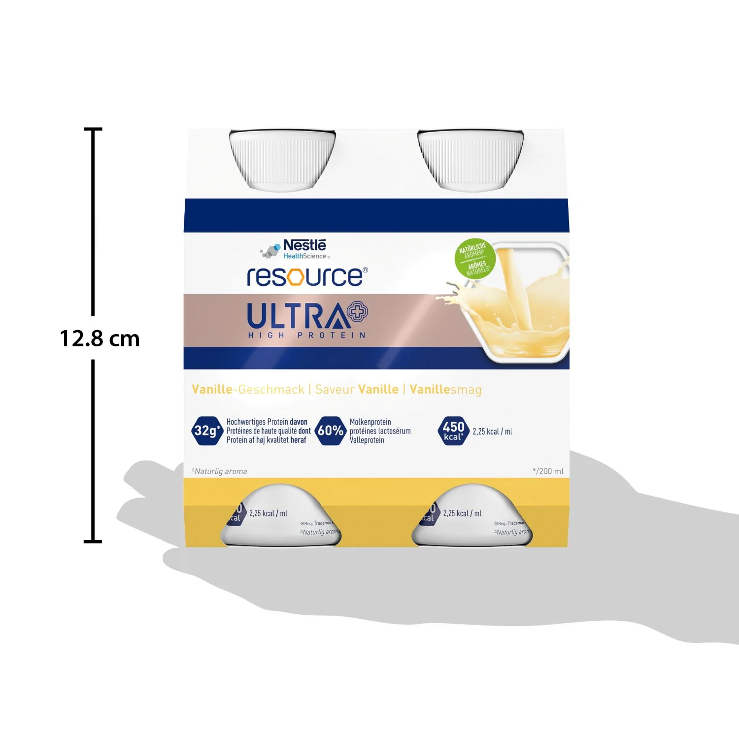 Nestlé Resource Ultra+ żywność specjalnego przeznaczenia smak waniliowy, 4 x 200 ml