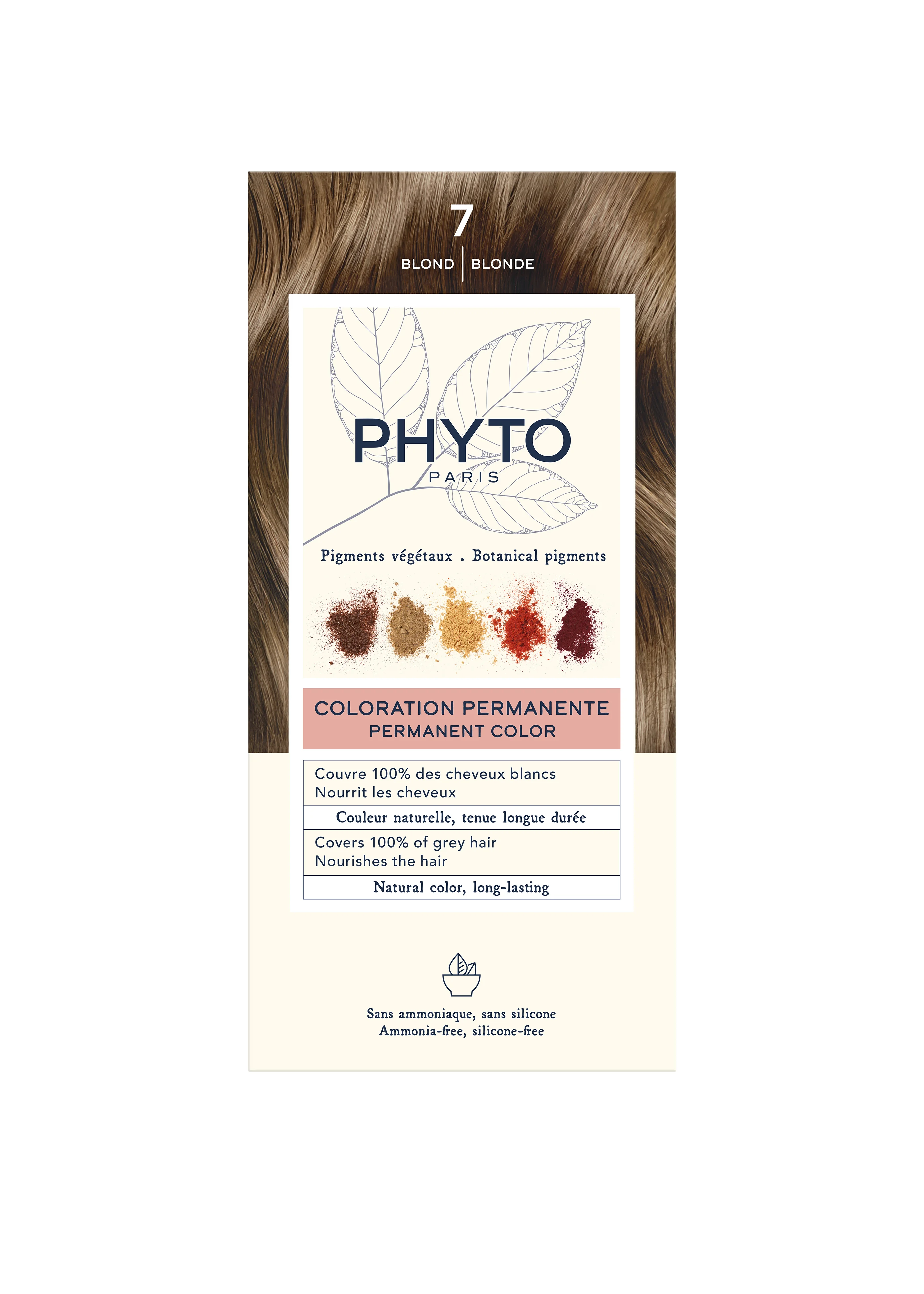 Phyto Color, farba do włosów, 7 blond, 1 opakowanie