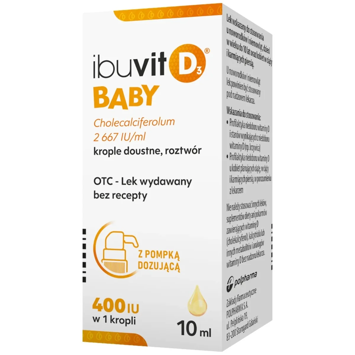 Ibuvit D3 Baby 2667 IU/ml krople doustne, 10 ml