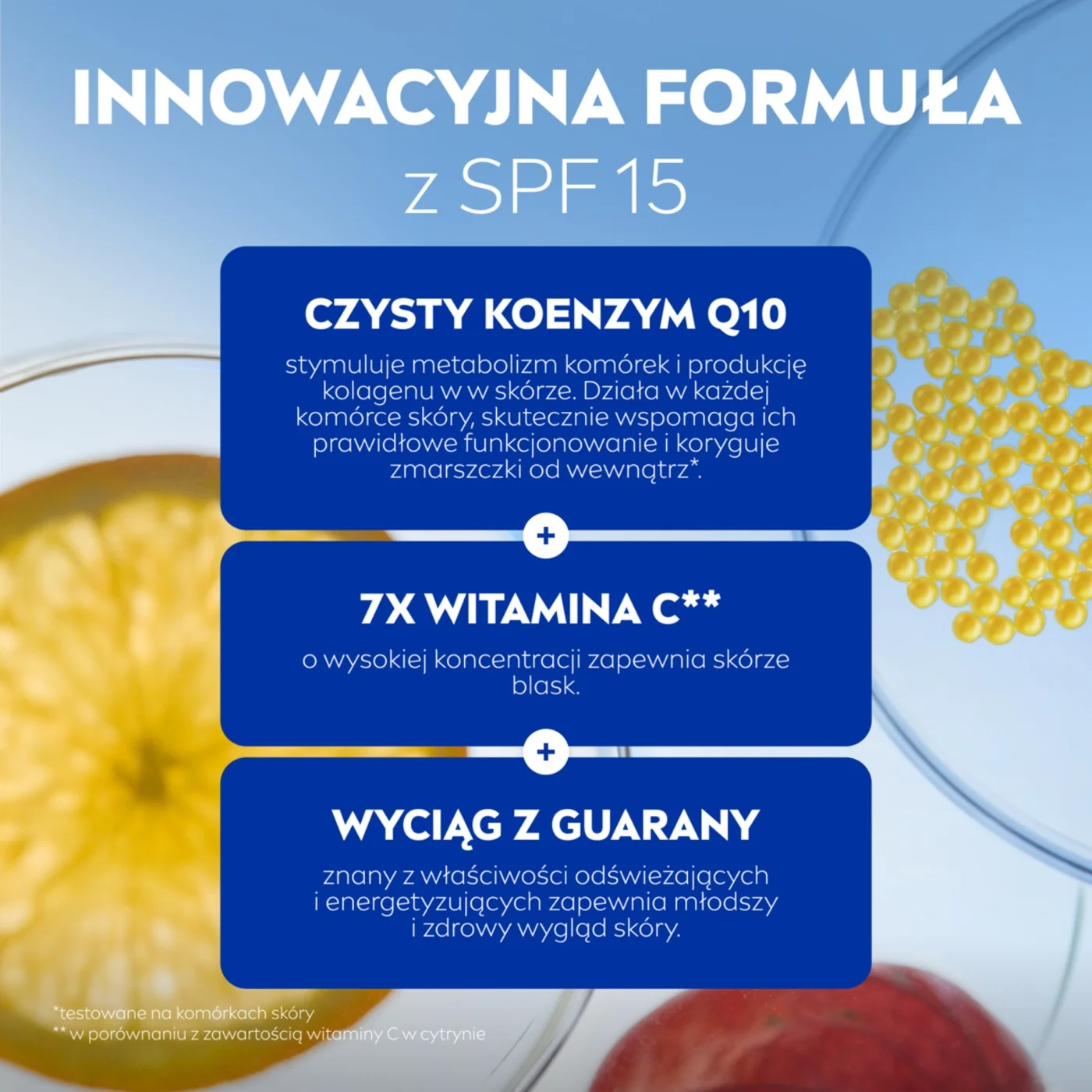Nivea Q10 Energy rozświetlający krem na dzień SPF 15, 50 ml