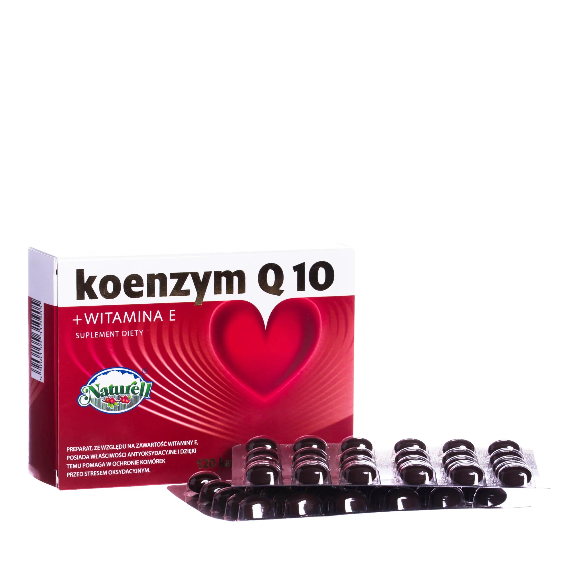 Koenzym Q10 + witamina E, suplement diety, 120 kapsułek 