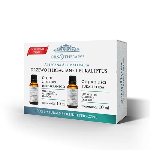 Oils&Therapy Apteczna Aromaterapia zestaw olejek eteryczny z drzewa herbacianego, 10 ml + olejek eteryczny eukaliptusowy, 10 ml