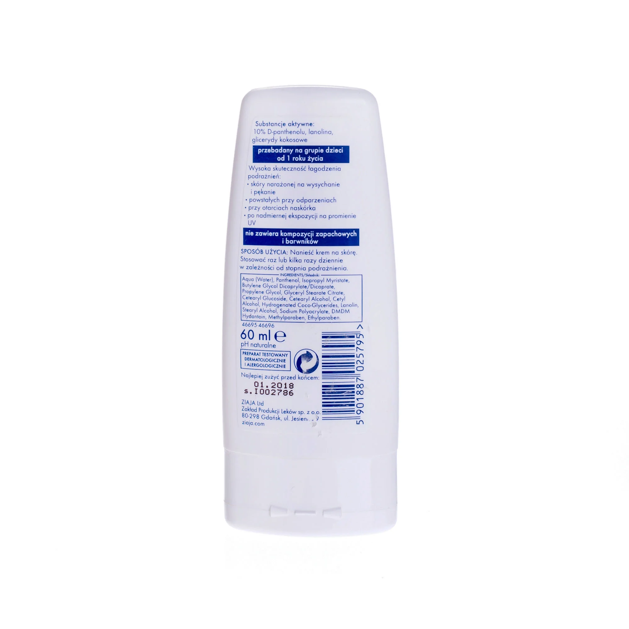 Ziaja 10% D-panthenolu krem łagodzący dla dzieci i dorosłych, 60 ml