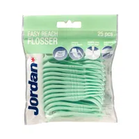 Jordan Easy Reach Flosser, nić dentystyczna i wykałaczki 2w1 , 25 sztuk