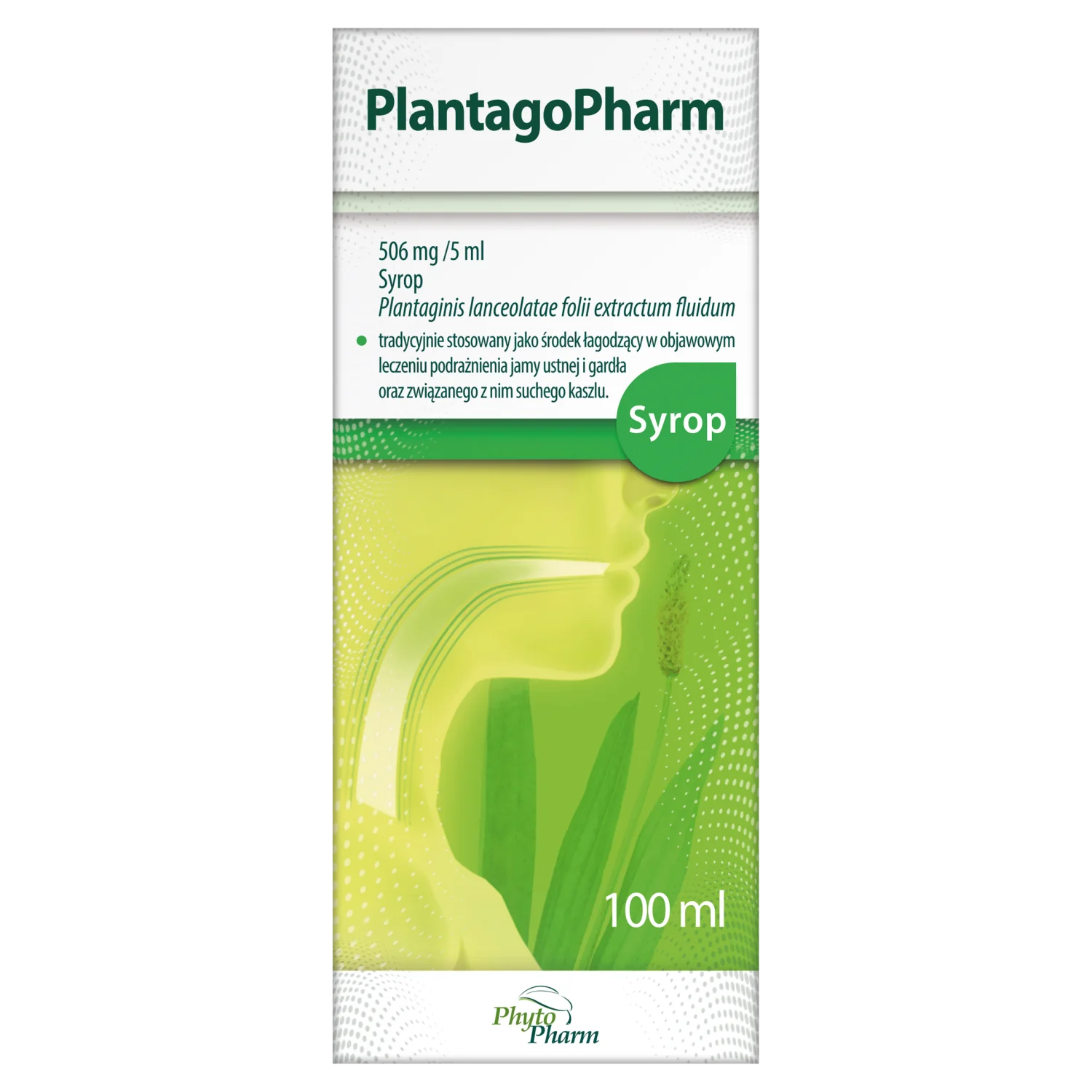 PlantagoPharm 506 mg/5 ml syrop, 100 ml