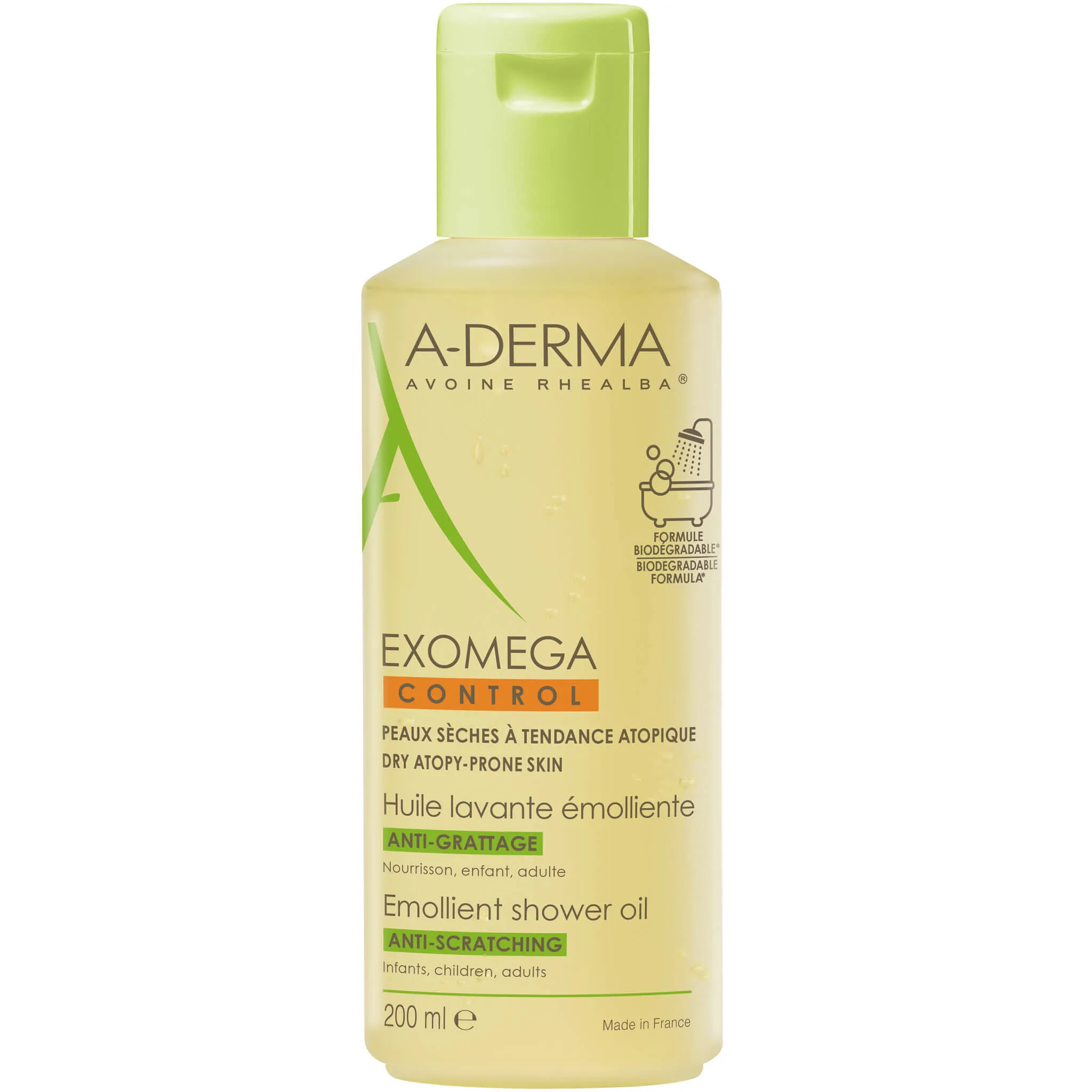 A-Derma Exomega Control, olejek emolient pod prysznic, 200 ml