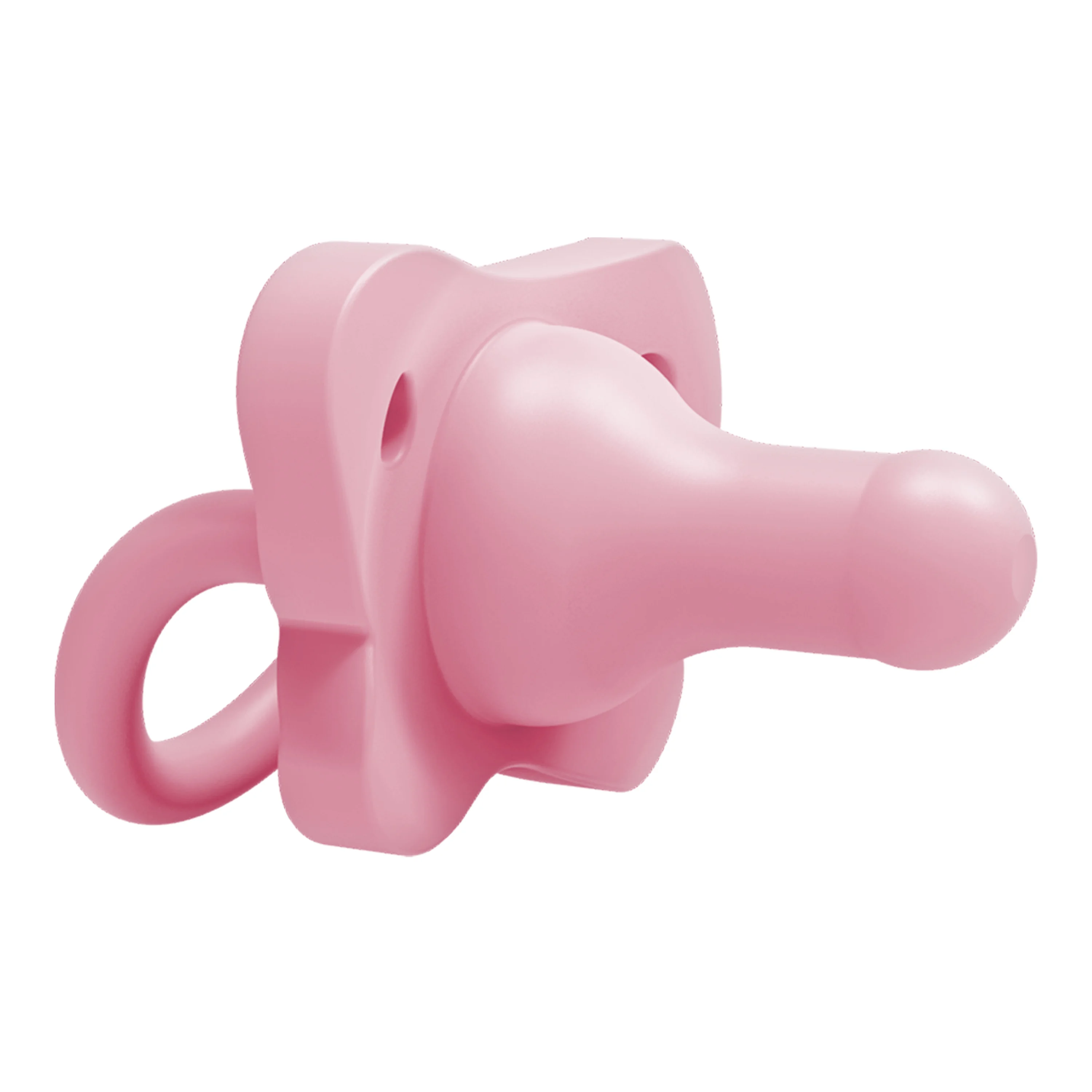 Dr Brown's Smoczek Happy Paci smoczek silikonowy o kształcie smoczka do butelki 0-6 m różowy, 1 sztuka