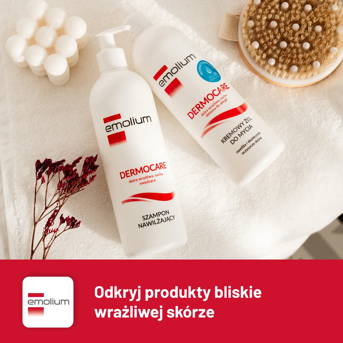 Emolium Dermocare, kremowy żel do mycia, 400 ml 