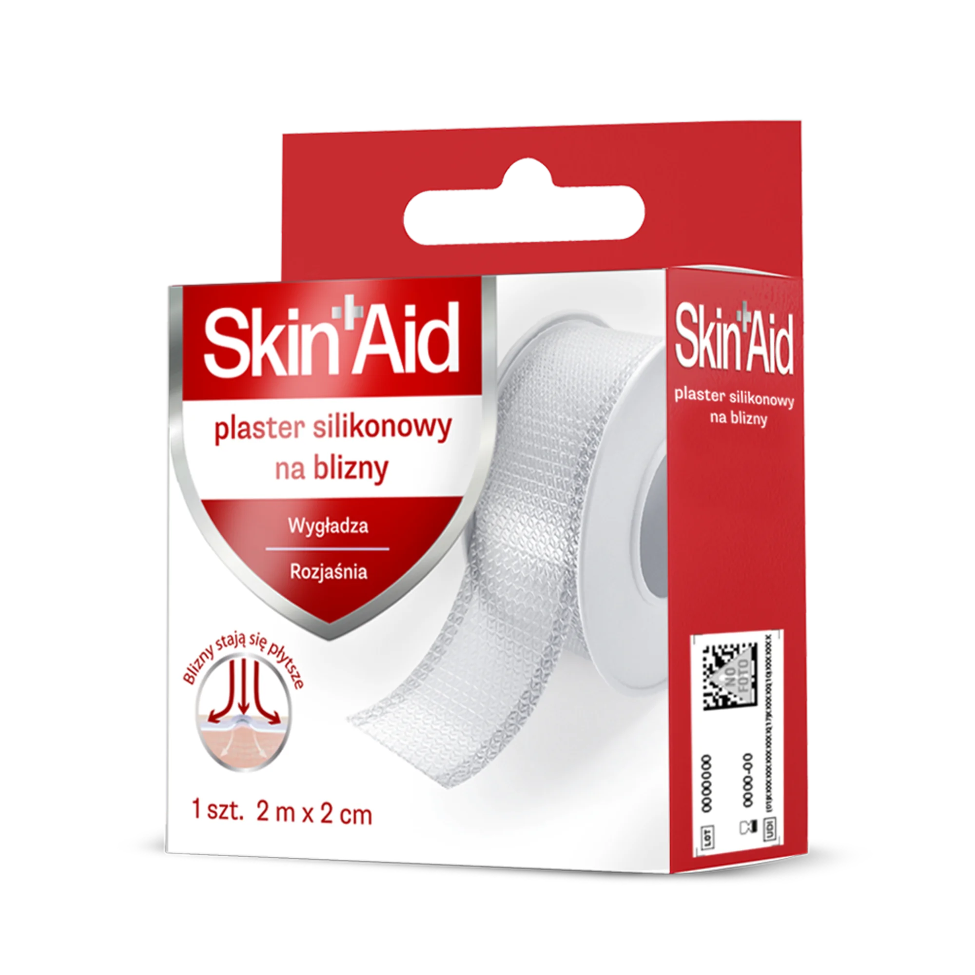Skin Aid Plaster silikonowy na blizny 2 m x 2 cm, 1 sztuka