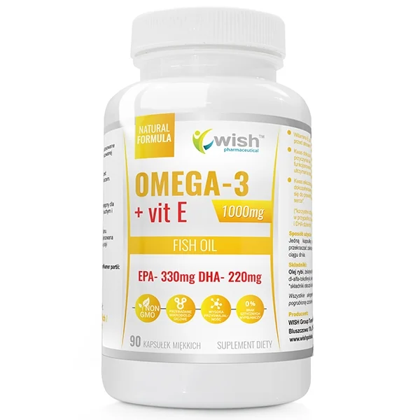 Wish Kwasy Omega-3 + Vit E 90 kapsułek