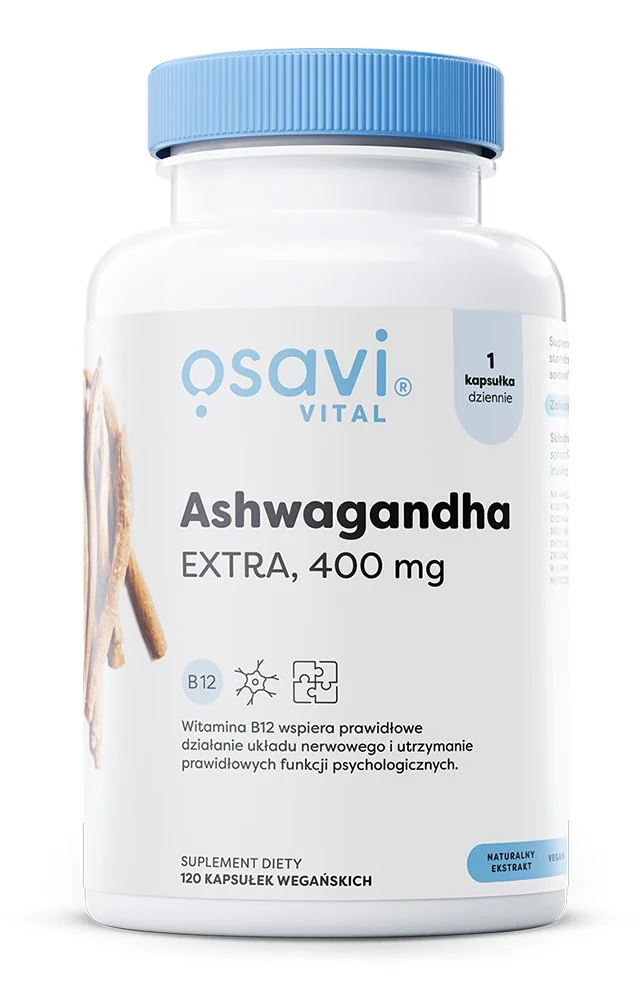 Osavi Ashwagandha Extra, 400 mg 120 kapsułek wegańskich