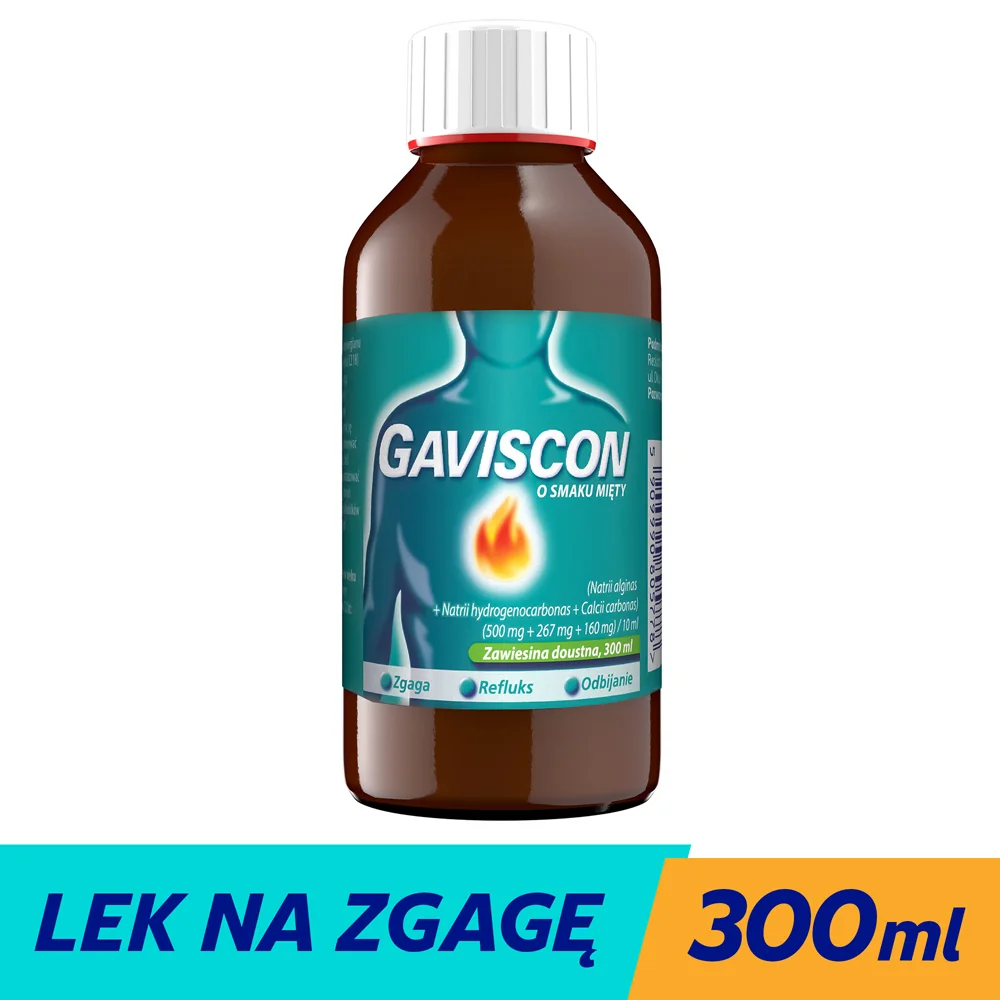Gaviscon o smaku mięty zawiesina doustna, 300 ml