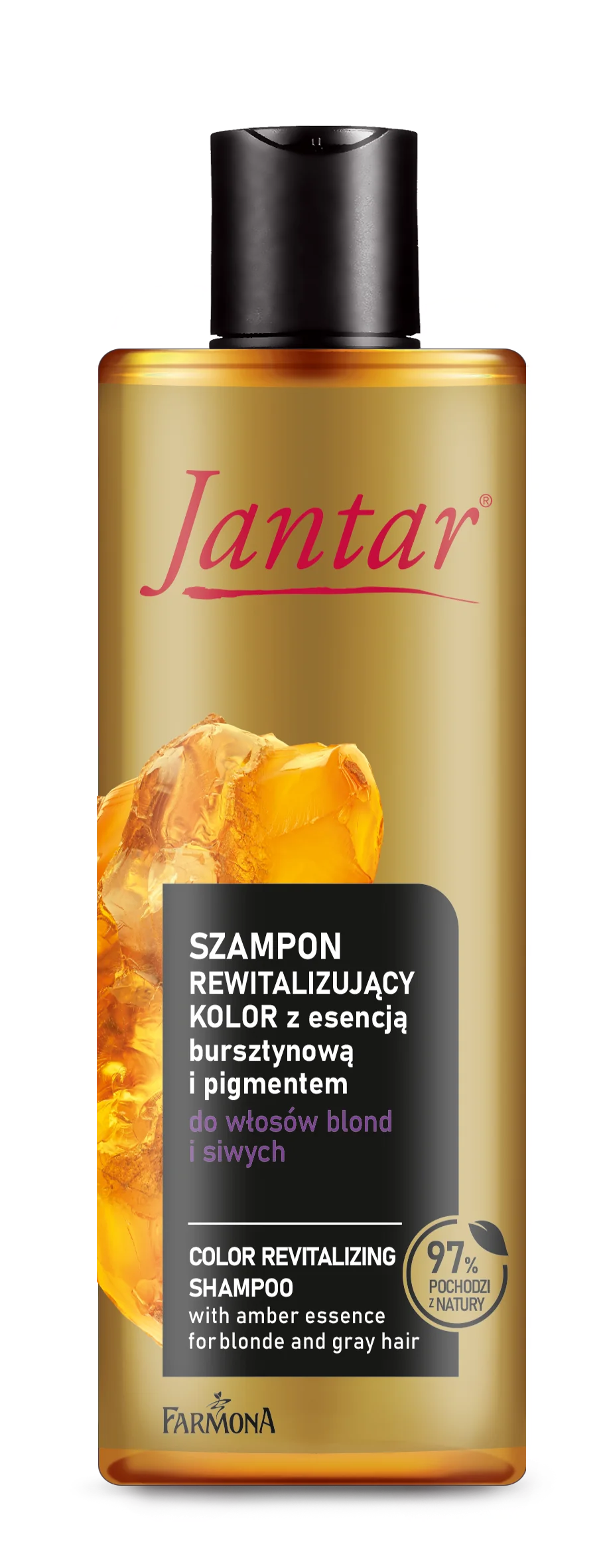 Jantar szampon rewitalizujący kolor do włosów blond i siwych z esencją bursztynową, 300 ml
