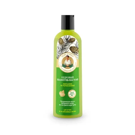 Receptura Babuszki Agafii, szampon do włosów cedrowy, odżywienie i regeneracja, 280ml