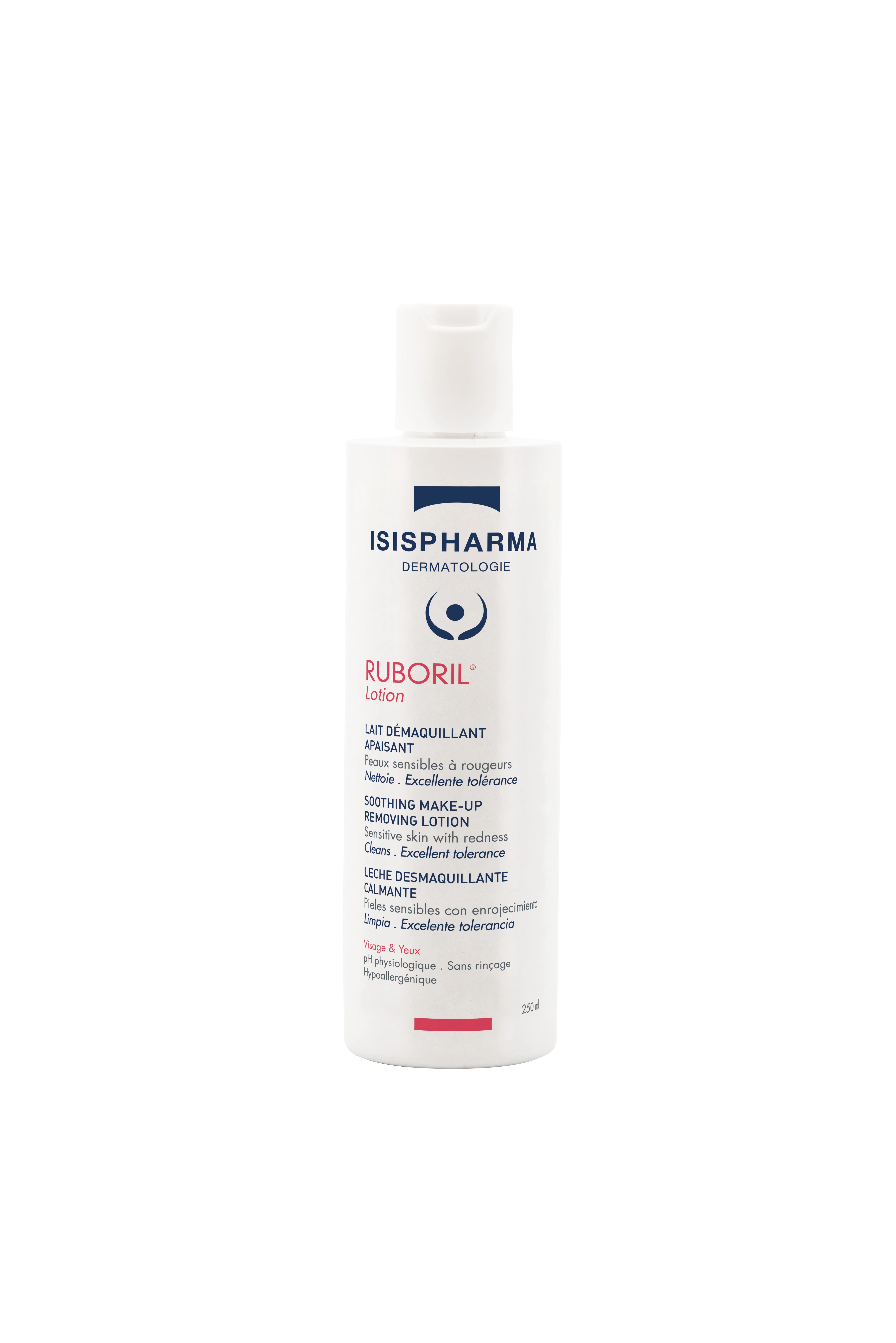 Isispharma Ruboril Lotion mleczko do oczyszczania skóry naczynkowej ze skłonnością do rumienia, 250 ml