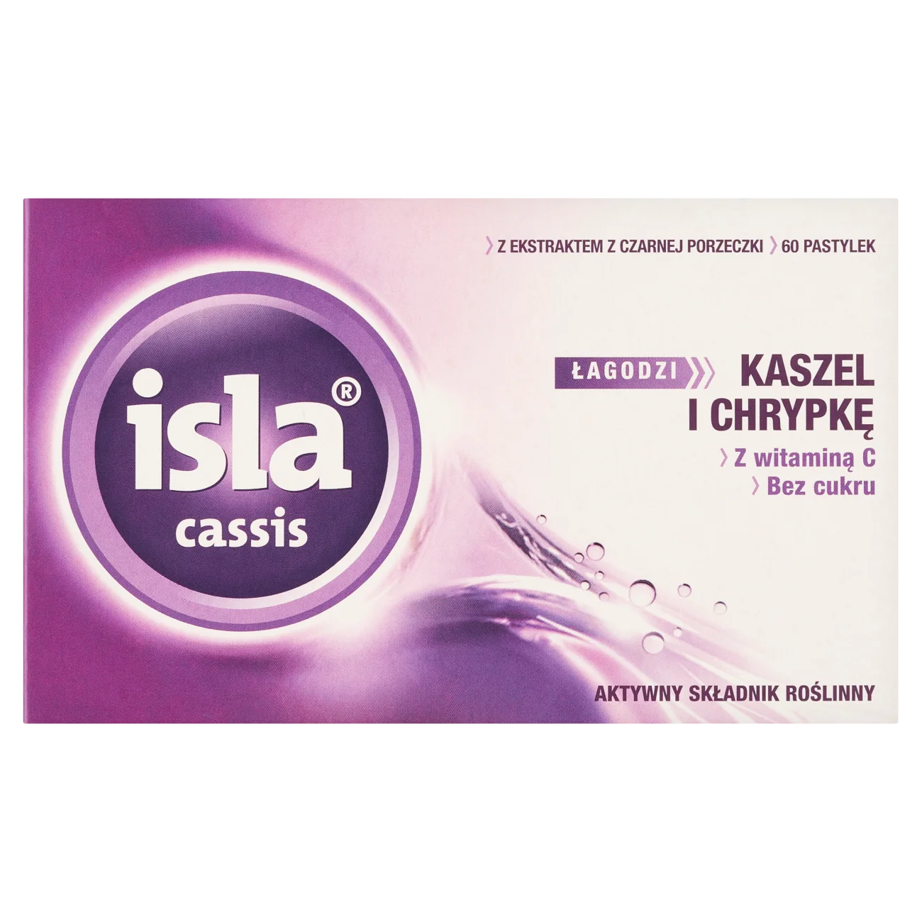 Isla-Cassis smak porzeczkowy 60 pastylek do ssania