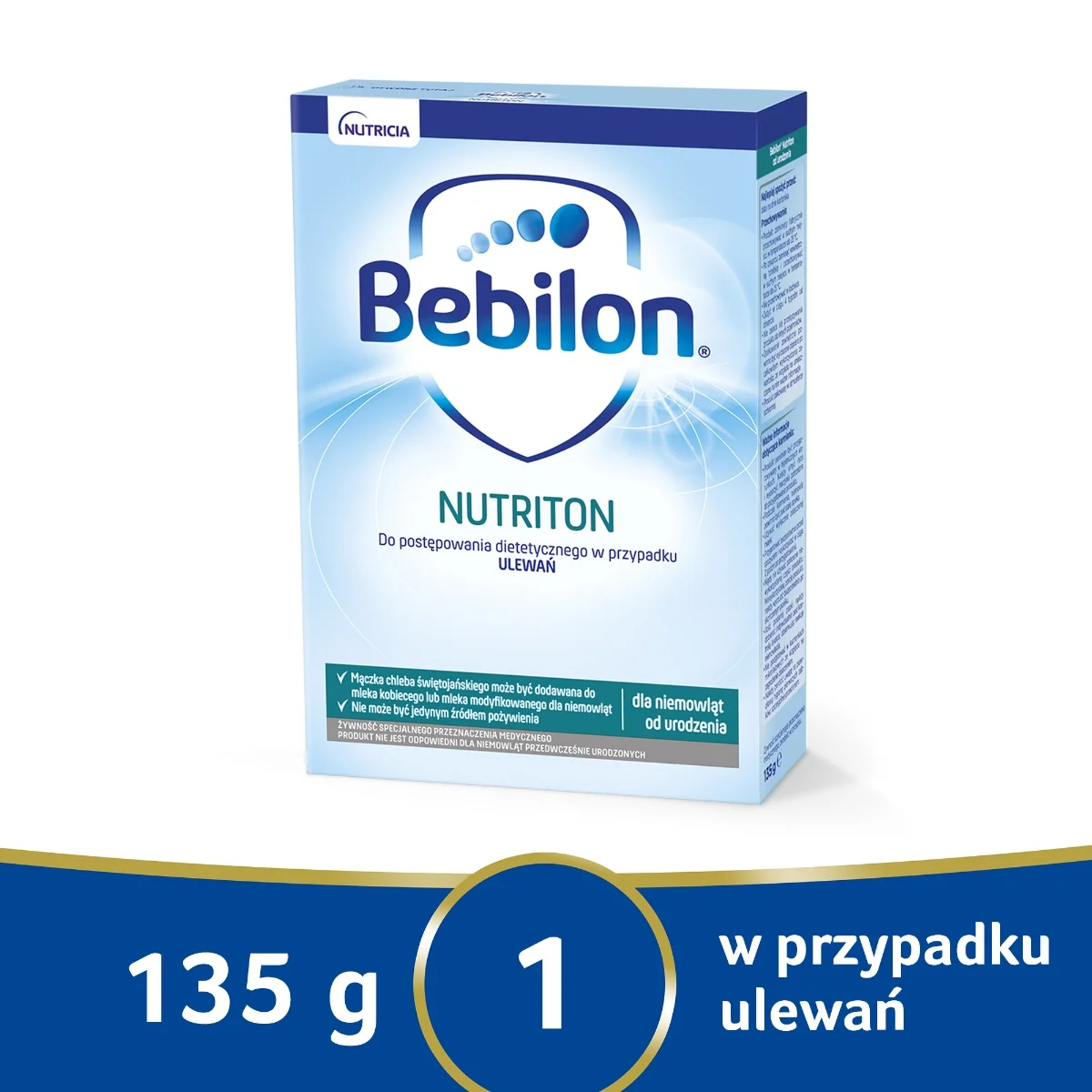 Bebilon Nutriton, preparat zagęszczający przy ulewaniach, 135 g 