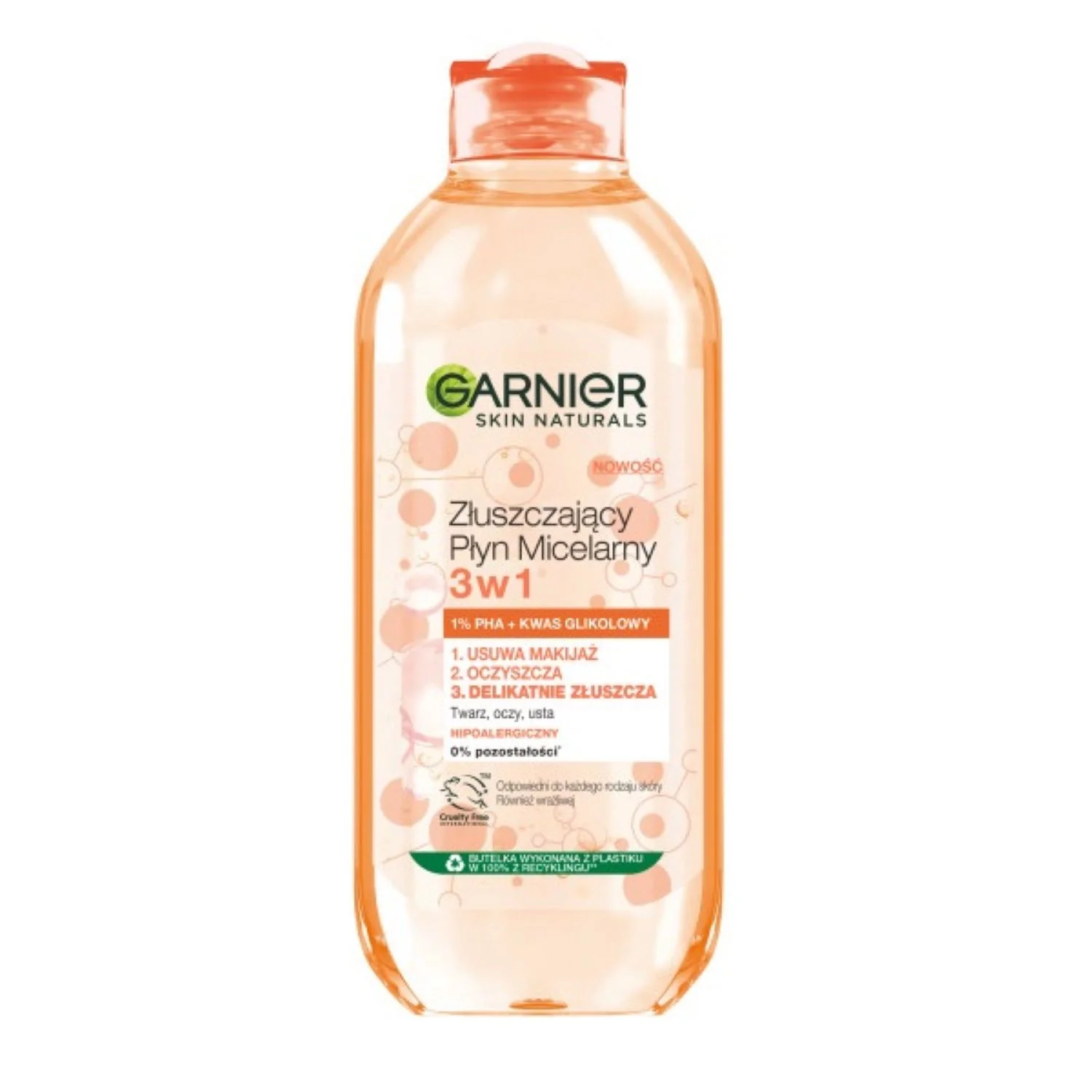 Garnier Skin Naturals złuszczający płyn micelarny 3 w 1, 400 ml
