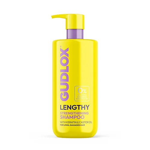 Gudlox Lengthy szampon do włosów długich z olejkiem rycynowym i keratyną, 400 ml