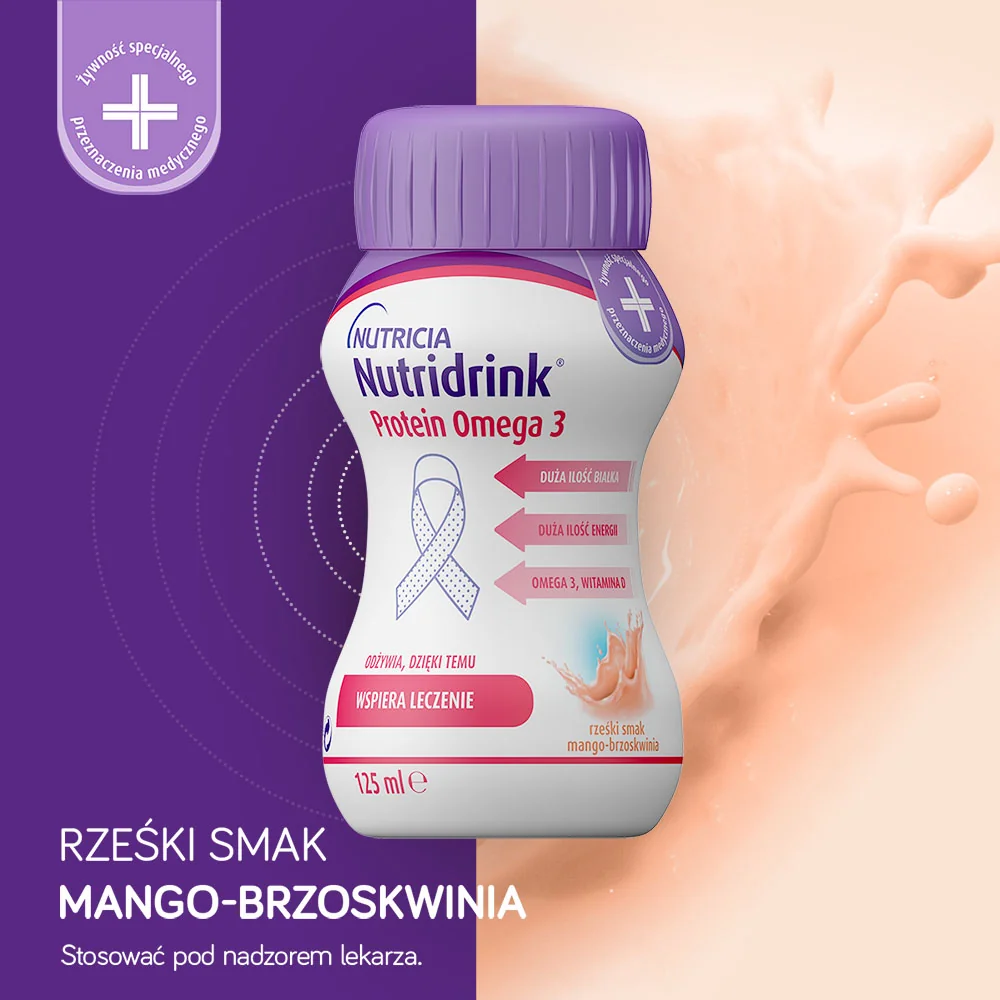 Nutridrink Protein Omega 3 Megapack o smaku mango-brzoskwinia, 24 x 125 ml